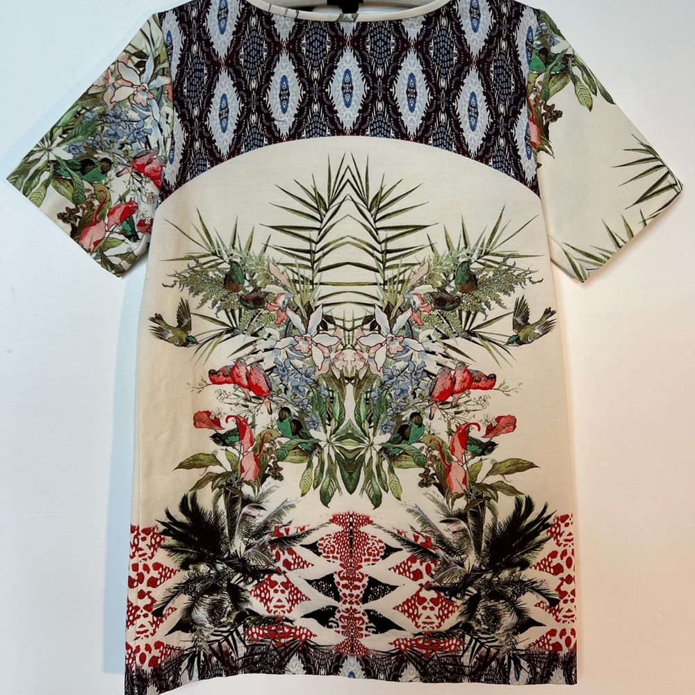 Zara floral mini shift dress size small